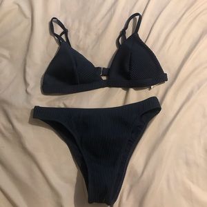 hollister blue bikini set